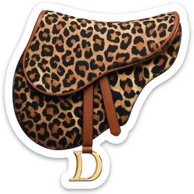 dior keopard design saddle bag sticker