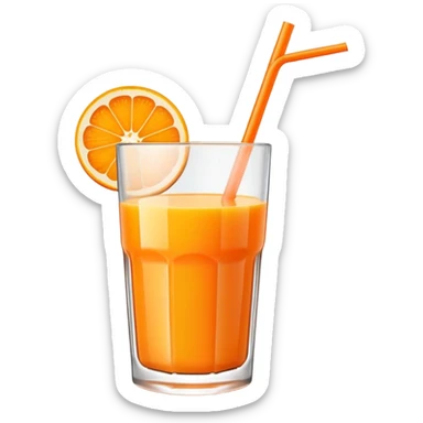 fresh orange juice in a glass sticker