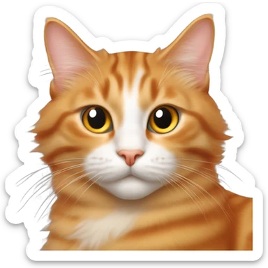 orange maine coone cat cuddled up sticker