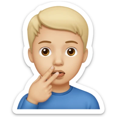Como el primero pero que el dedo este en la boca  sticker
