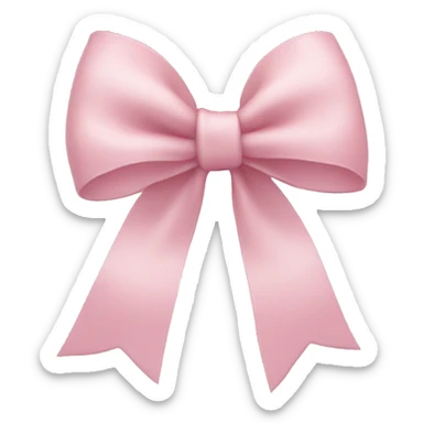 Light pink bow sticker