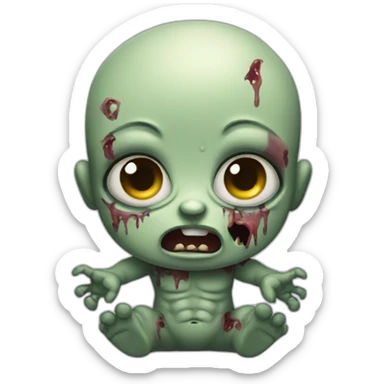 Cute baby zombie sticker