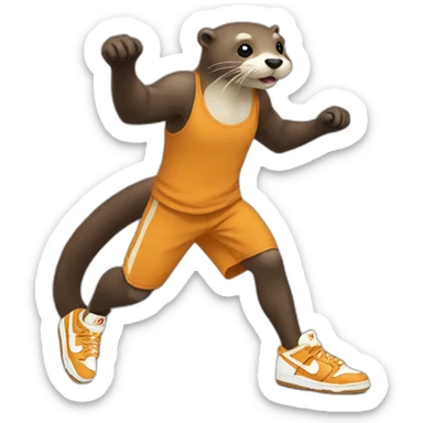 otter in nike dunks sticker