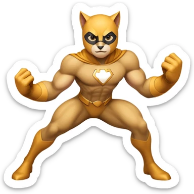 superhero transformed into animal form sticker