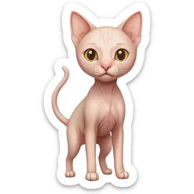 hairless cat full body standing sticker