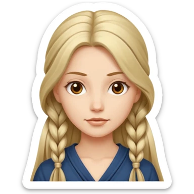 Empowered woman enjoying long tied hairs sticker