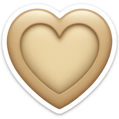 beige heart sticker