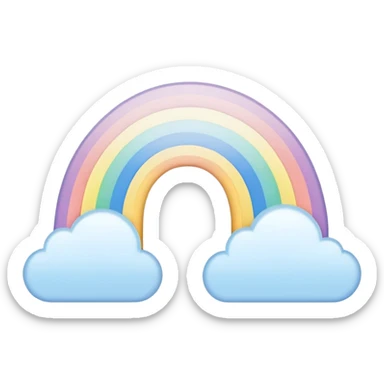 Light blue rainbow sticker