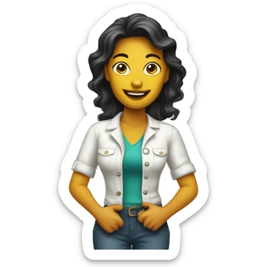 Woman home decorator sticker