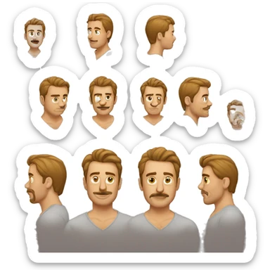 Hombre pelado y morocho  sticker