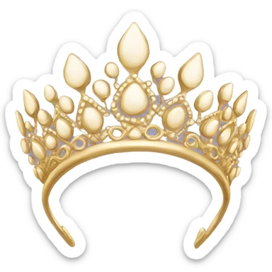 small elegant gold tiara iphone sticker