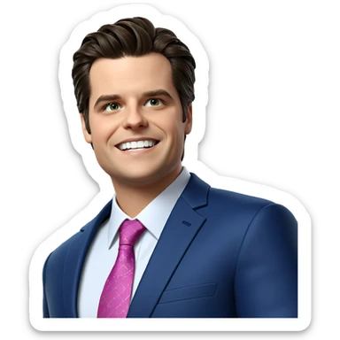 smiling boy in formal attire sticker