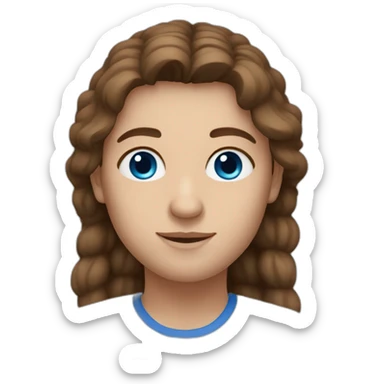 A Greek Person Who Lives In The Netherlands With Brown Hair and Blue Eyes sticker