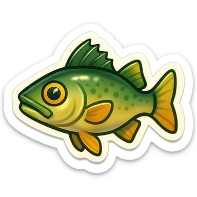 walleye fish, emoji style, playful and rounded, Twitter Emoji Stickers vibe sticker