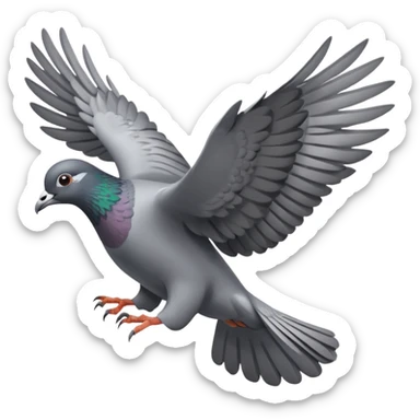 pigeon flying sticker