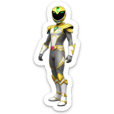 crystal power ranger full body sticker