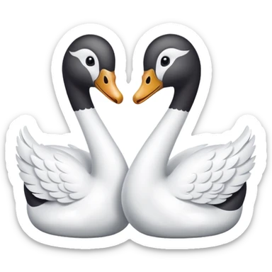 Dos cisnes  sticker
