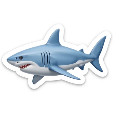 Shark with blue Nike shoes sticker