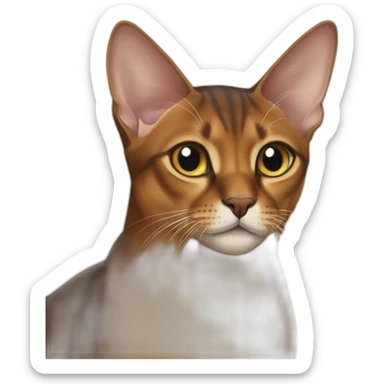 Abyssinian cat ju m p ping sticker
