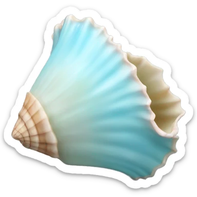 light blue conch shell sticker