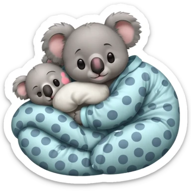Sleep koala bear in pajamas  sticker