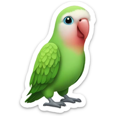 Lovebird with one foot sticker