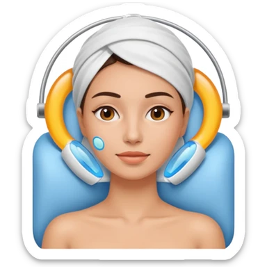 woman doing ozone therapy sticker