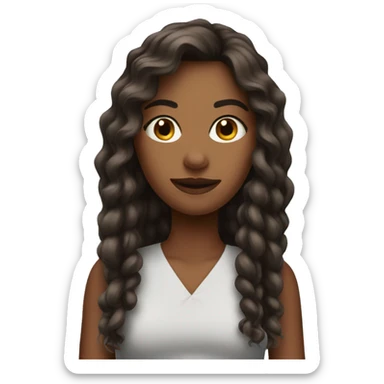 Attractive girl sticker