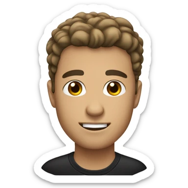 Hombre de piel blanca, con pelo negro, joven de edad  sticker