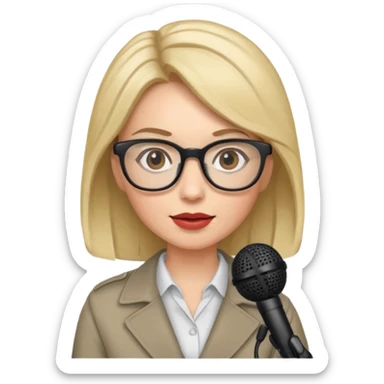 Female journalist sticker