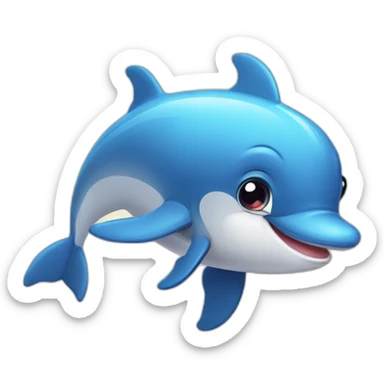 cute dolphin sticker