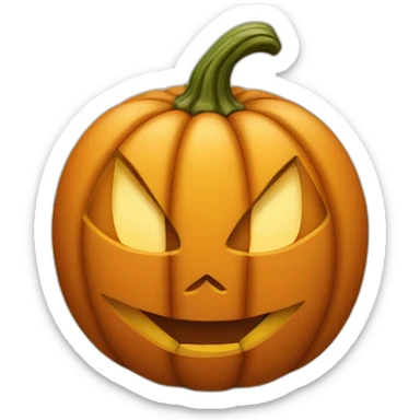 Carved pumpkin sticker
