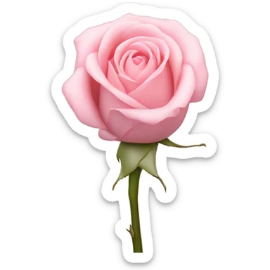 a pastel pink rose bud sticker