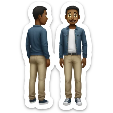 a boy with sagging pants sticker