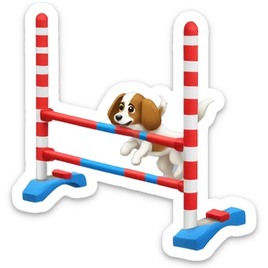 dog agility obstacle sticker