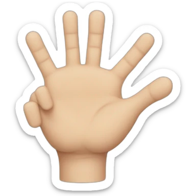 7 fingered hand sticker