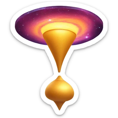spinning top galaxy sticker