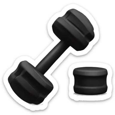 black dumbbells sticker