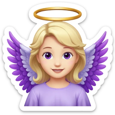 love cupid purple cute no human, an angel sticker