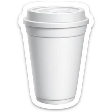 one styrofoam cup stacked inside another styrofoam cup sticker