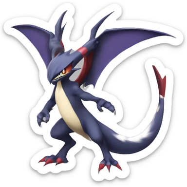 Edgy Cool Nargacuga-Noivern-Latias-Garchomp-Pokémon Full Body sticker