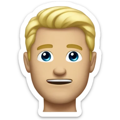 dirty blonde man with biceps sticker