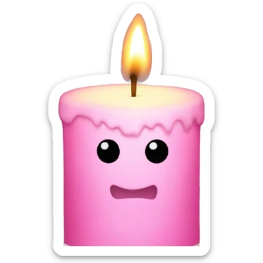 Pink Candle Winter sticker