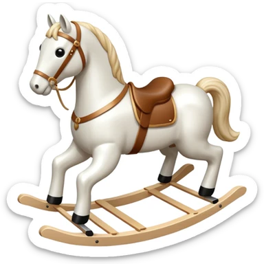 white Rocking Horse sticker
