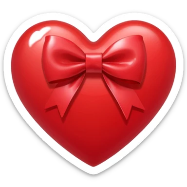 heart with a bow, kpop sticker