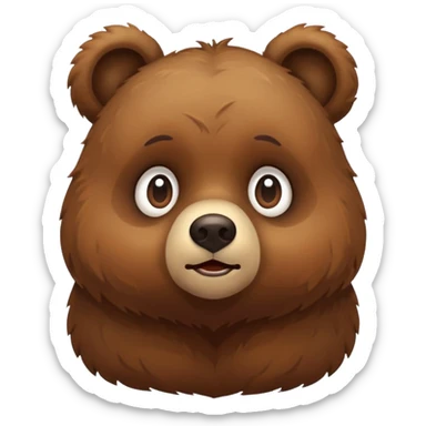 Tiny little bear confused  sticker