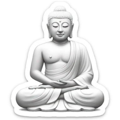 Buddha statue white  sticker