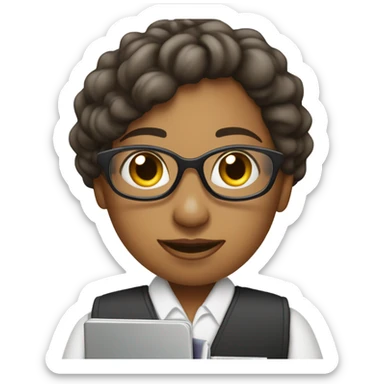 a female personal assistant  sticker