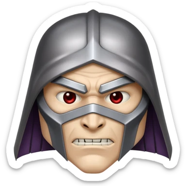 shredder tmnt face sticker
