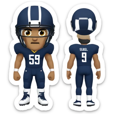 Junior Seau modern uniforms  sticker